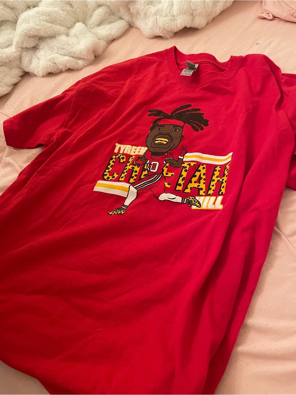 NFL Red Tyreek Hill Graphic Short Sleeve Tee